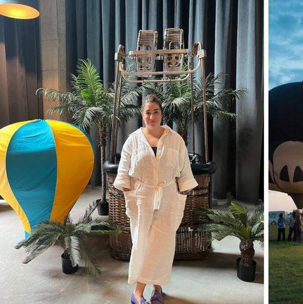 Mariana Mazza. Droite : L'International de montgolfières.